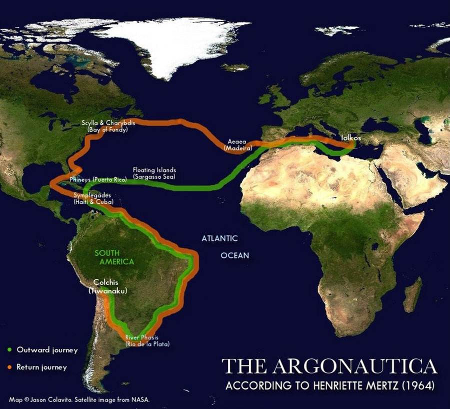 Argonauts route by Mertz