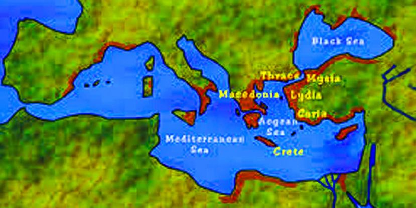 Map of the ancient Greece and colonies